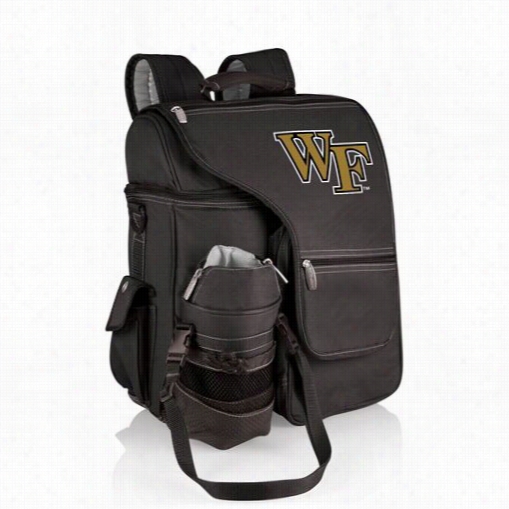 Picni Ctime 641-00-175-614-0 Turismo Wake Forest Demon Deacons Digital Print Backpack In Black