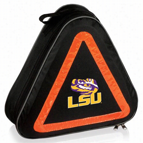 Picnic Time 699-00-179-294-0 Louisiana State University Tigers Digital Print Roadside Emergency Kit In Black