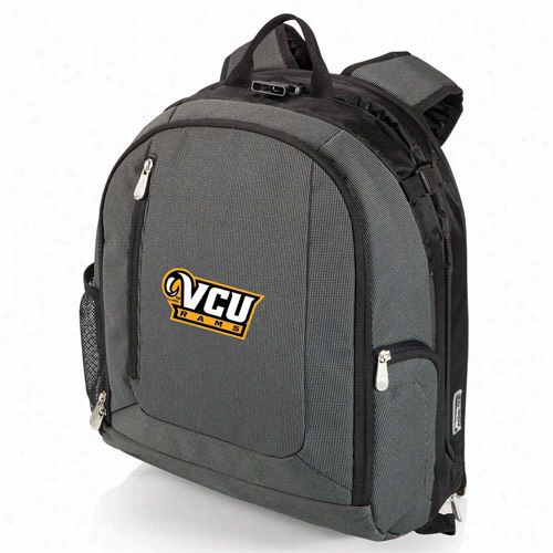 Pic Nic Time 730-00-679-954-0 Pt Navigator Virginia Commonwealth University Digital Print Cooler Backpack In Untaught Grey/black