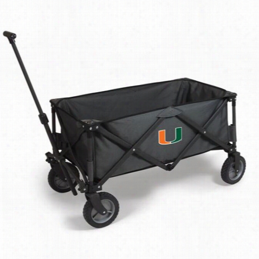 Picnic Time 739-00-679-324-0 Adventure University Of Miami Hurricanew Digital Print Wagon In Ark Grey/black