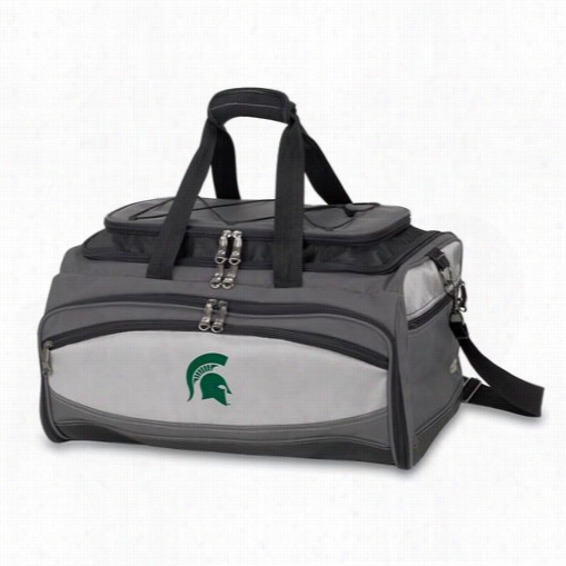 Picnic Time 770-00-175-354-0 Vulcan Michigan State Spartans Digital Prit Basket In Bkack