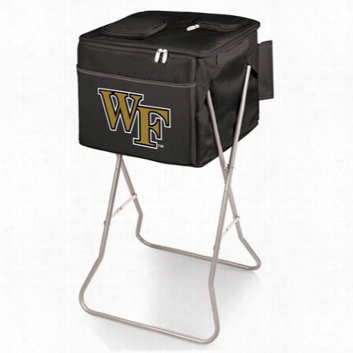 Picnic Time 780-00-179-614-0 Party Wake Forest Demon Deacons Digital Print Cube In Black