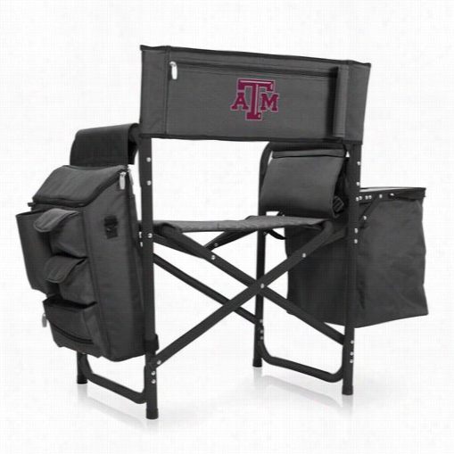 Picnic Time 807-00-679-565-0 Texas A And M Aggies Digital Print Amalgamation Chair In Dark Grey/black