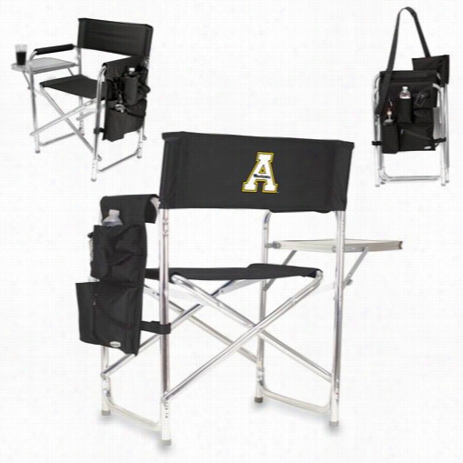 Picnic Time 809-00-19-794-0 Appalachian Stats Mountaineers Digitaal Sports Chair In Black