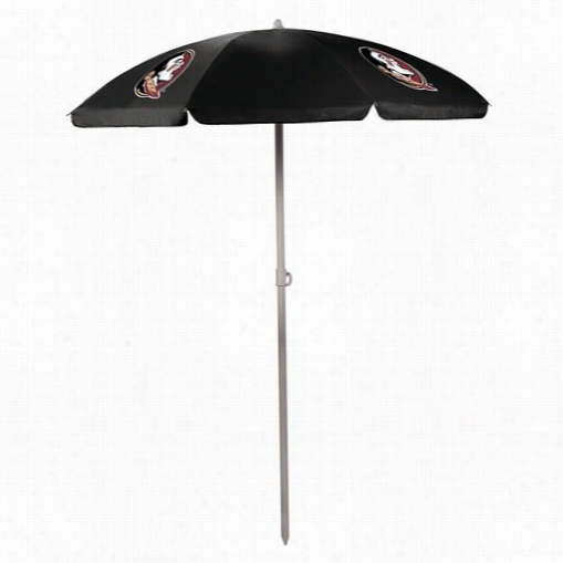 Picnic Time 822-00-179-174-0 Florida  Sate University Seinoles Digital Print Umbrella In Black