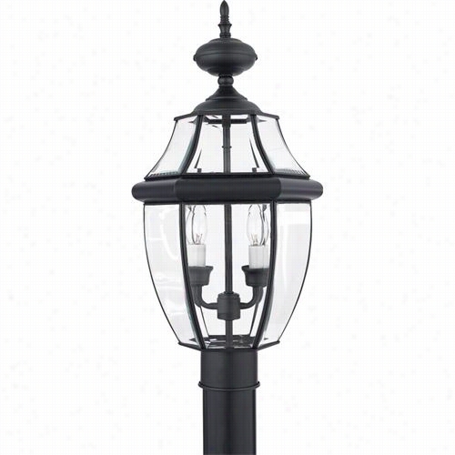 Quoizel Ny9042b Newbury 2 Light Outdoor Post Light In Polished Brass