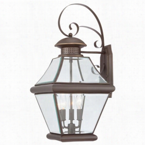 Quoizel  Rj8411z Rutledge 3 Illumine Outdoor Large Hanging Lantern In Medici  Bronze