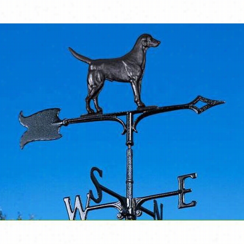 Whitehall 65135 30"" Black Lab Weathervane - Rooftop Black