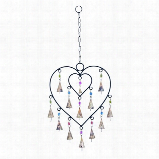 Woodland Imports 6763 Wind Chime With Adorable Small Heart