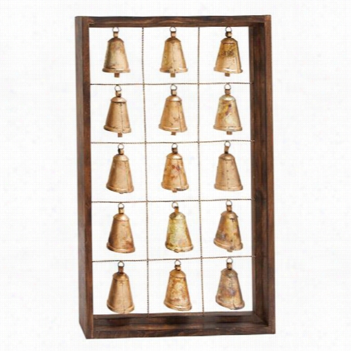 Woodland Imports 26860 54"" The Sprrituao Wood Metal Bell Frame