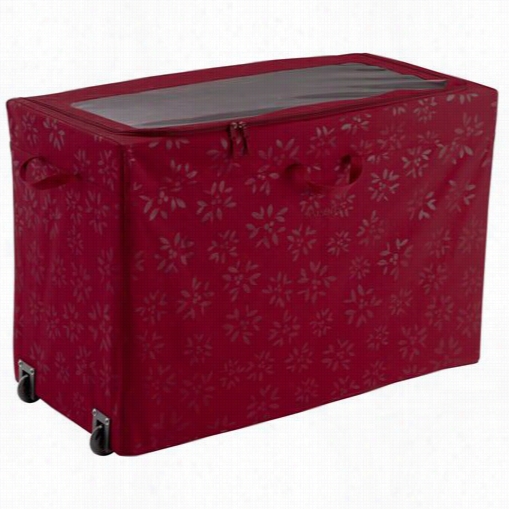 Greek  Accessories 57-003-014301-00 Seasons All-purpose Rolling Storage Bin In Cranberry