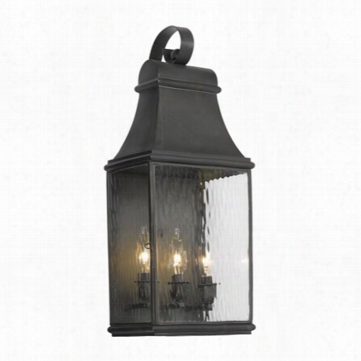 Ekl Lighting 704-c Jefferson 3 Light 21-1/2"&" High  Outdoor Wall Sconce In Charcoal