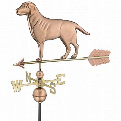 Good Directions 560pa Labrador Retriever Weathervane In Polished Coppe R With Dart