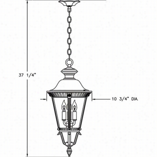 Hanove Rlantern B53220 Small Stockholm 25w Per Socket 3 Light Outdoor Hanging Lantern