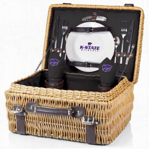 Picnic Time 208-40-179-254-0 Hero Kansaas State Wildcats Digital Print Basket In Bpack