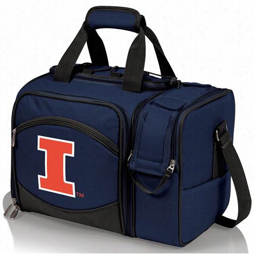 Picnic Time 508-23 -915-214-0 Malibu University Of Illinois Fifhtin Gililni Digital Print Tote In Navy