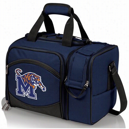 Picnic Time 508-23-915-754-0 Malibu University Of Memphis Tigers Digital Print Tote In Navy