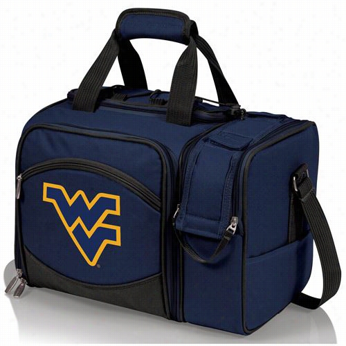 Picnic Time 508-23-915-8832-0 M Alibu Ewst Virginai University Mountaineers Embrpidered Tote In Navy