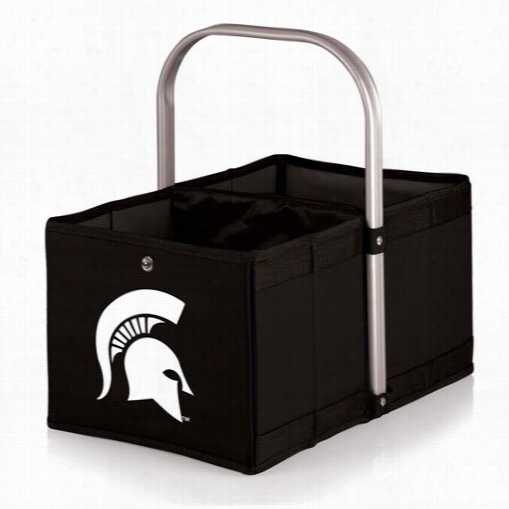 Picnic Time  546-00-179-354-0 Urban Michiggan State Spartans Dogital Print Basket In Black