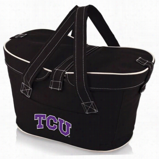 Picnic Allotted Period 599-00-179-844-0 Mercado Texas Christia N University Horned Frogs Diigtal Print Basket In Black