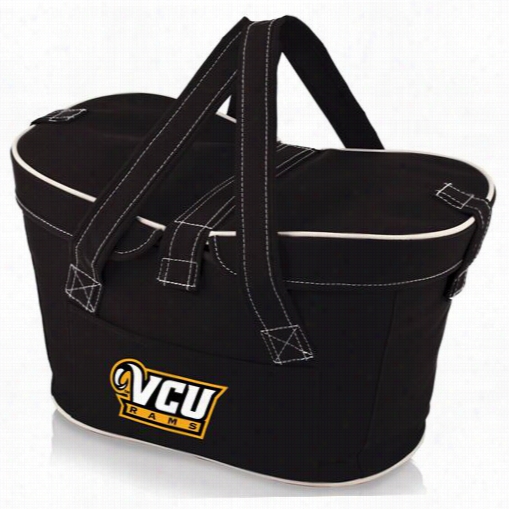 Picnic Time 599-00-179-954-0 Mercado Virginia Commonwealth Rams Digital Impression Basket In Black