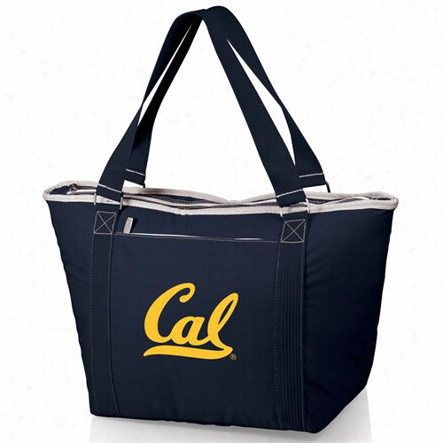 Picnic Time 619-00-1338-072-0 Topanga Uc Berkeley Golden Bears Embroidered Cooler Tote In Navy