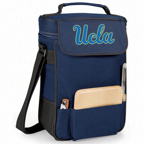 Picnic Time 623-04-138-082-0 Ucla Bruins Embrojdered Duet Wine And Cheese Tote In Navy