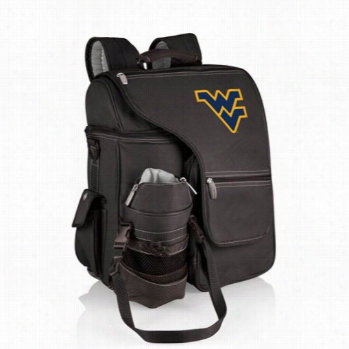 Picnic Time 641-00-175-834-0 Turrismo West Virginia U Mountaineers Digital Print Backpack In Black