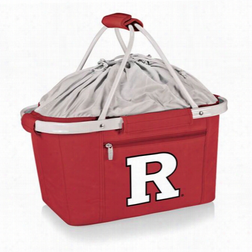 Pifnic Time 645-00-100-084-1 Metro Rutgers University Scarlet Knightts Digital Newspaper Basket In Red