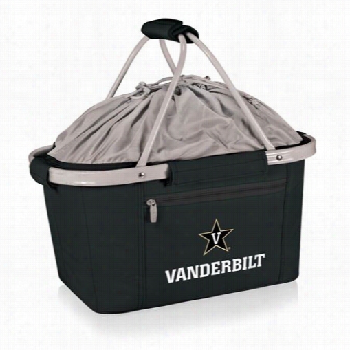 Picnic Time 645-00-175-582-0 Metro Vanderbilt University Commodores Embroider Basket In Black