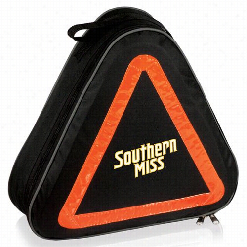 Picnic Time 699-00-179-744-0 Southern Mississippi University Goden Eagles Digital Impress Roadside Emergeny Kit In Black