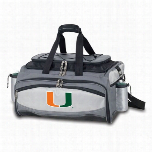 Picnic T Ime 770-00-175-322-0 Vulcan University Of Miami Hurricanes Embroidered Basket In Black