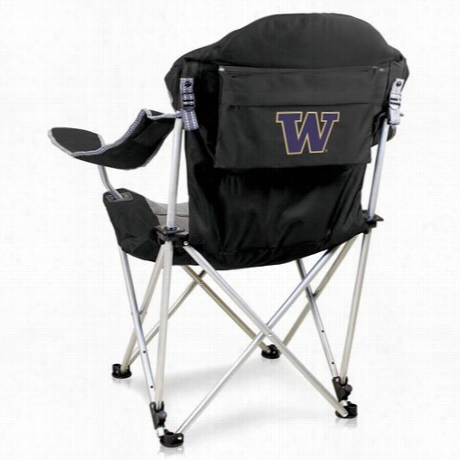 Picnic Time 803--00-175-624-0 University Of Washington Digital Print Relining En~ Chair In Black