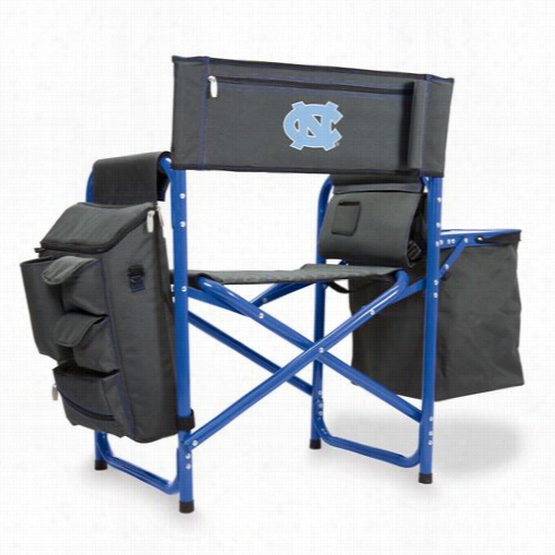 Picnic  Time 807-00-639-414-0 University Of North Carllina Tar Heels Digital Print Fusion Chair In Dark Grey/blue