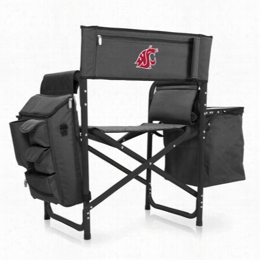 Picnic Time 807-00-679-634-0 Washington State  Cougars Digital Print Fusion Chair In Dark Grey/black