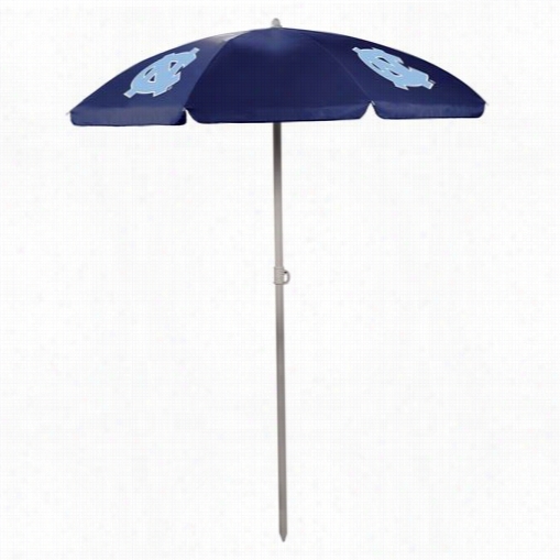 Picnic Time 822-00-138-414-0 University Of North Carolina Tarheels D Igital Priint Umbrella In Navy