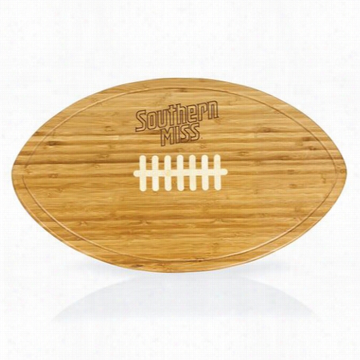 Picnic Time 908-00-505-743-0 University Of Southern Mississippi Golden Eagles Kickoff Engraved Cutting Board In Natural Wood
