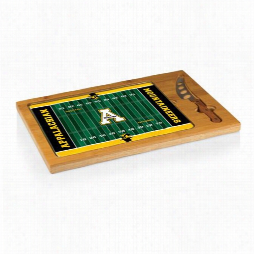 Picni Delivery 910-00-505-794-0 Icon Appalachian State Mountaineers Digital Prit Football Cutting Cheese Tray In Natural Wood