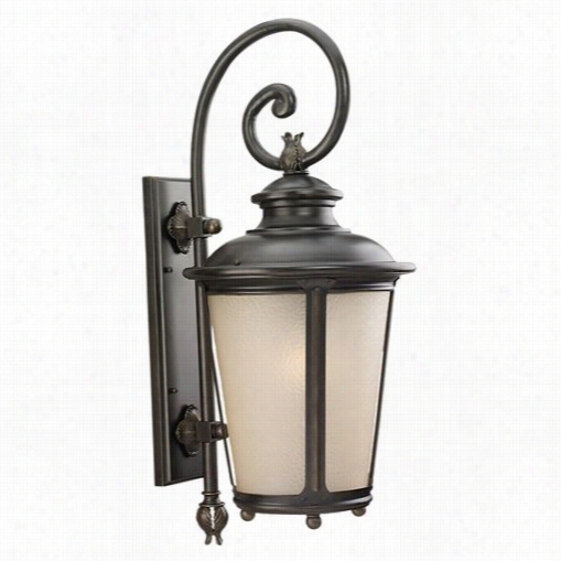 Sea Gull Lighting 89343ble-780 Cape May 1 Light Outdoor W All Lantern In Burled Iron