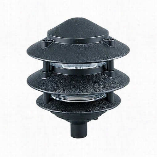 Sea Gull Lighting 9226-12 Tiered Bollard 1 Light Outdoor Path Light Black