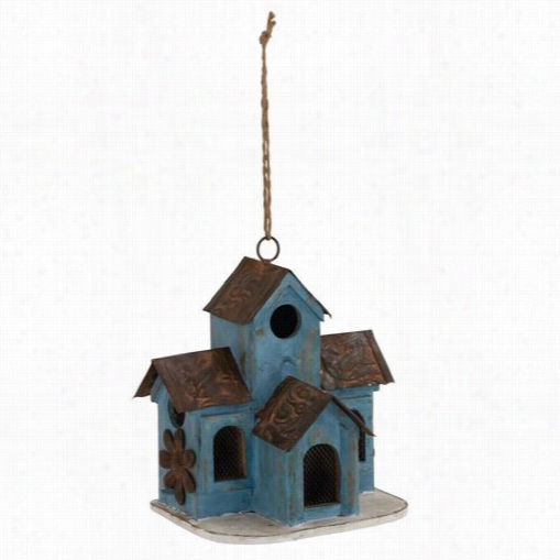 Woods Imports 97172 Stylish Unique Wood Metal Birdhouse