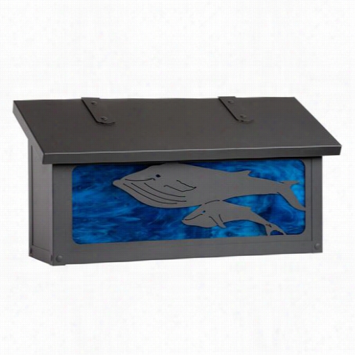 America's Finest Mailboxes A F-1862-tb-wg Coastal Cttage Horizontal Whalesmailbox In Textured Black