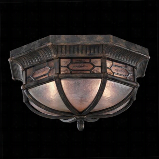 Fine Art Lkps 414882 Devonshire 2 Light Exterior Flush Mount In Antique Bronze