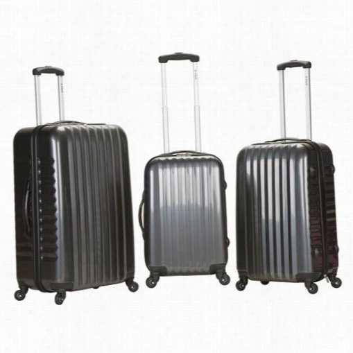 Fox Luggage F175-carbon Fiber 3 Piece Carbon Fiber Abs Luggage Set