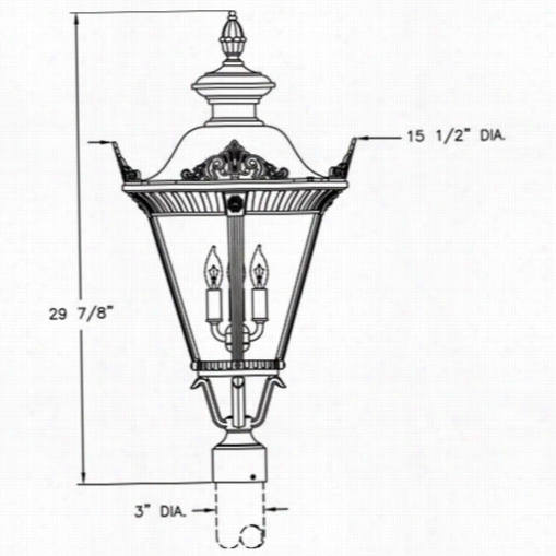 Hanover Lantern B5353 0 Medium Stockholm 25w Per Socket 4 Light Outdoor Post Lamp