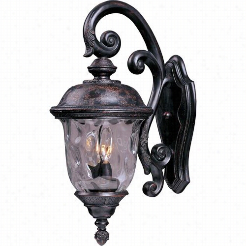 Maxim Lighting  40497wgob Carrriage House Vx 26-1/2&qot;"h 3-light Outdoor Wall Mount In Oriental Bronze