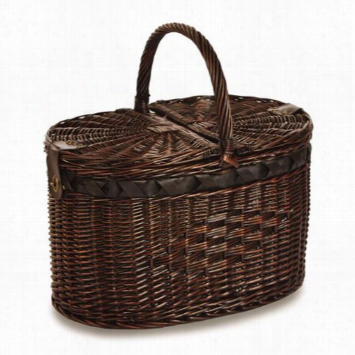 Picnic Plus Psb-465 Torrington Picinc Basket For 4 P Erson In Brown Wwillow