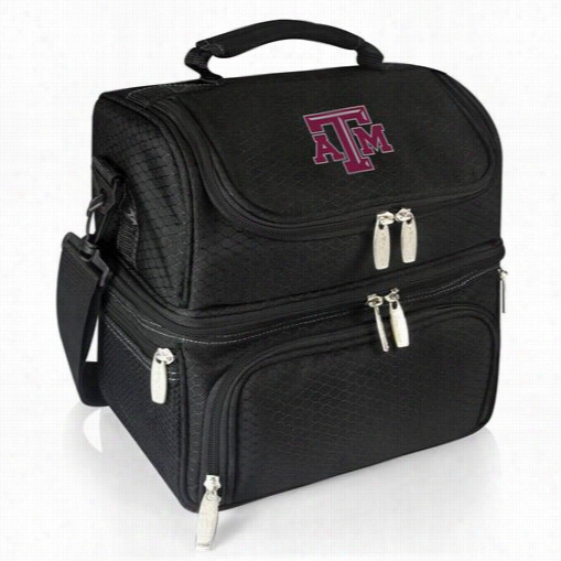 Picnic Time 512-80-175-564-0 Pranzo Texas A Adn M Universitty Digital Print Personal Cooler In Black