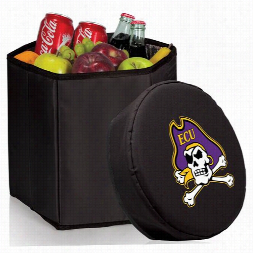 Picnic Time 596-00-179-874-0 East Carolina Pirates Digital Print Bongo Cooler And Seat In Black