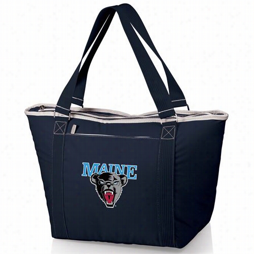 Picnic Time 619-00-138-804-0 Top Anga U Of Maine Black Bears Digital Rpint Cooler Tote In Navy